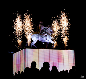 Place Bellecour lors de la Fte des lumires  Lyon - 2012